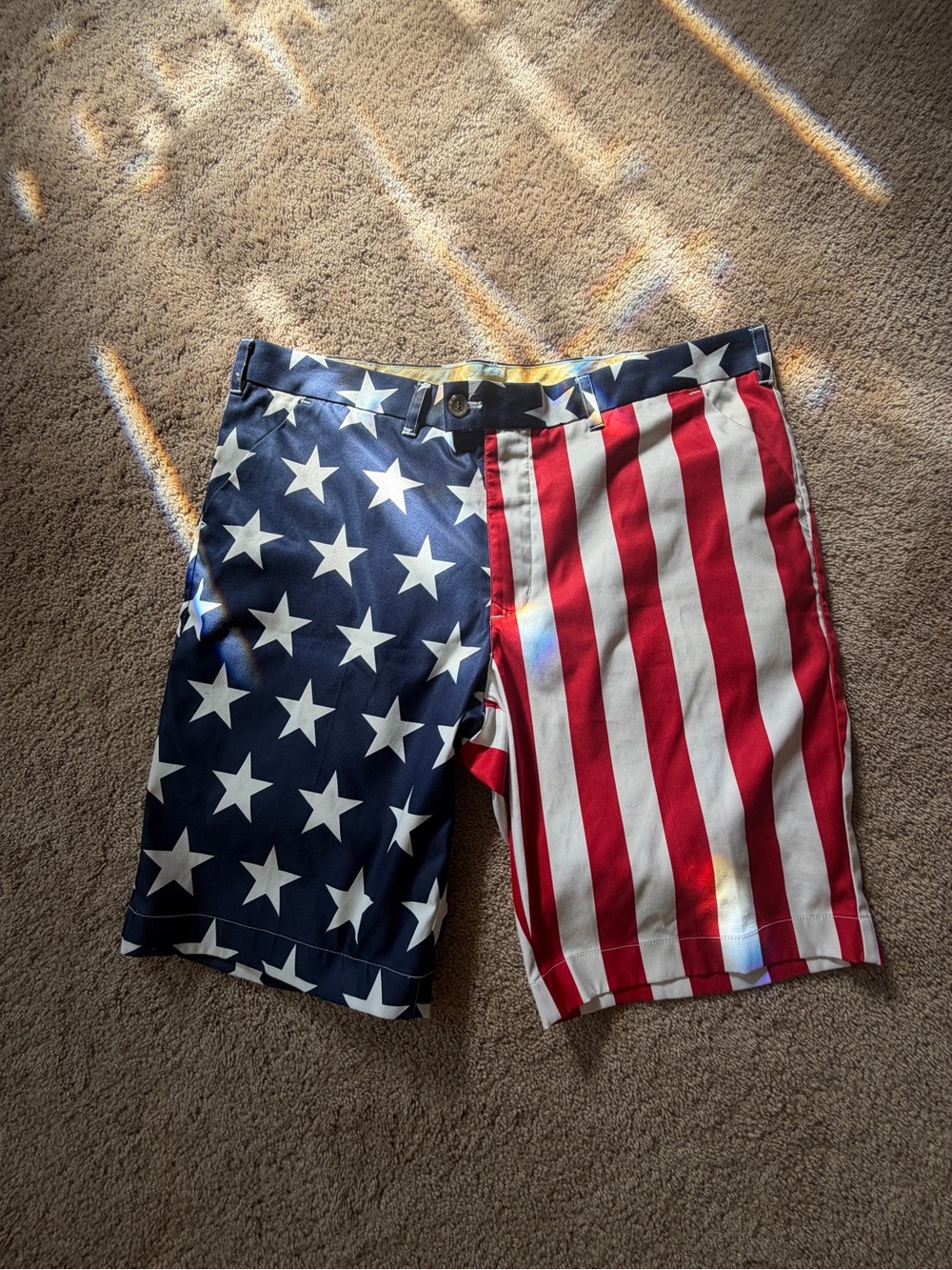 Loudmouth Golf Stars & Stripes Patriotic Shorts size 40